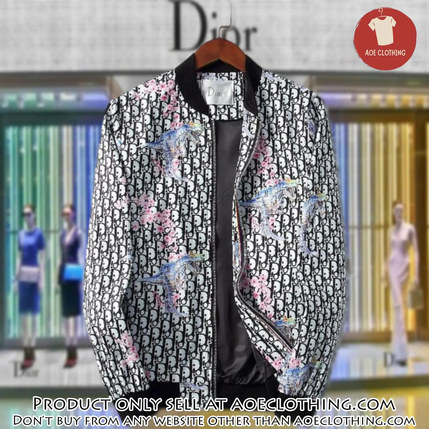 Dior luxury brand varsity zipper jacket vst1030 aoe2527943